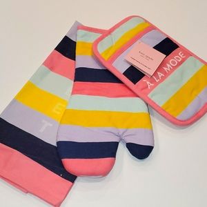 Kate Spade three piece kitchen set